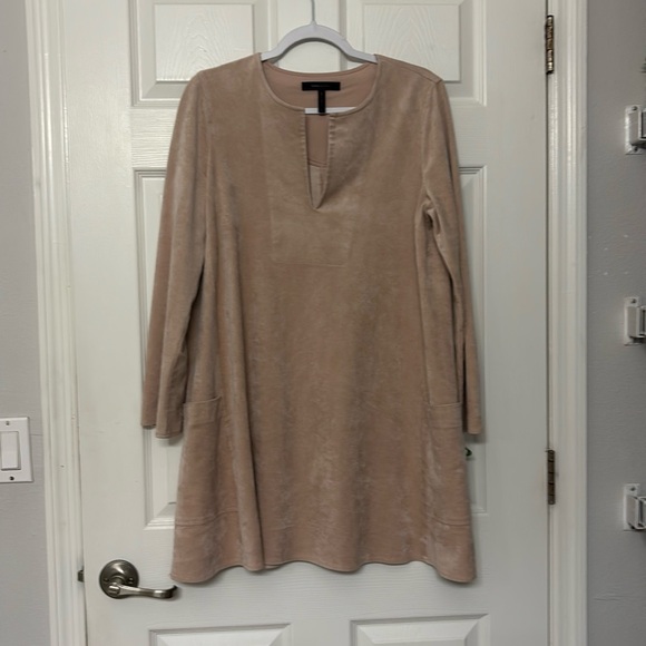 BCBG Dresses & Skirts - BCBG Faux Suede short pink dress WM
